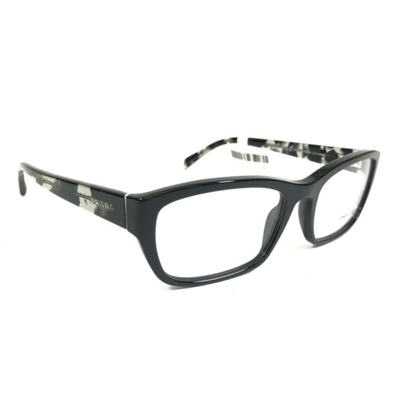 Prada Eyeglasses Black Tortoise Rectangular NEW - Picture 3 of 13